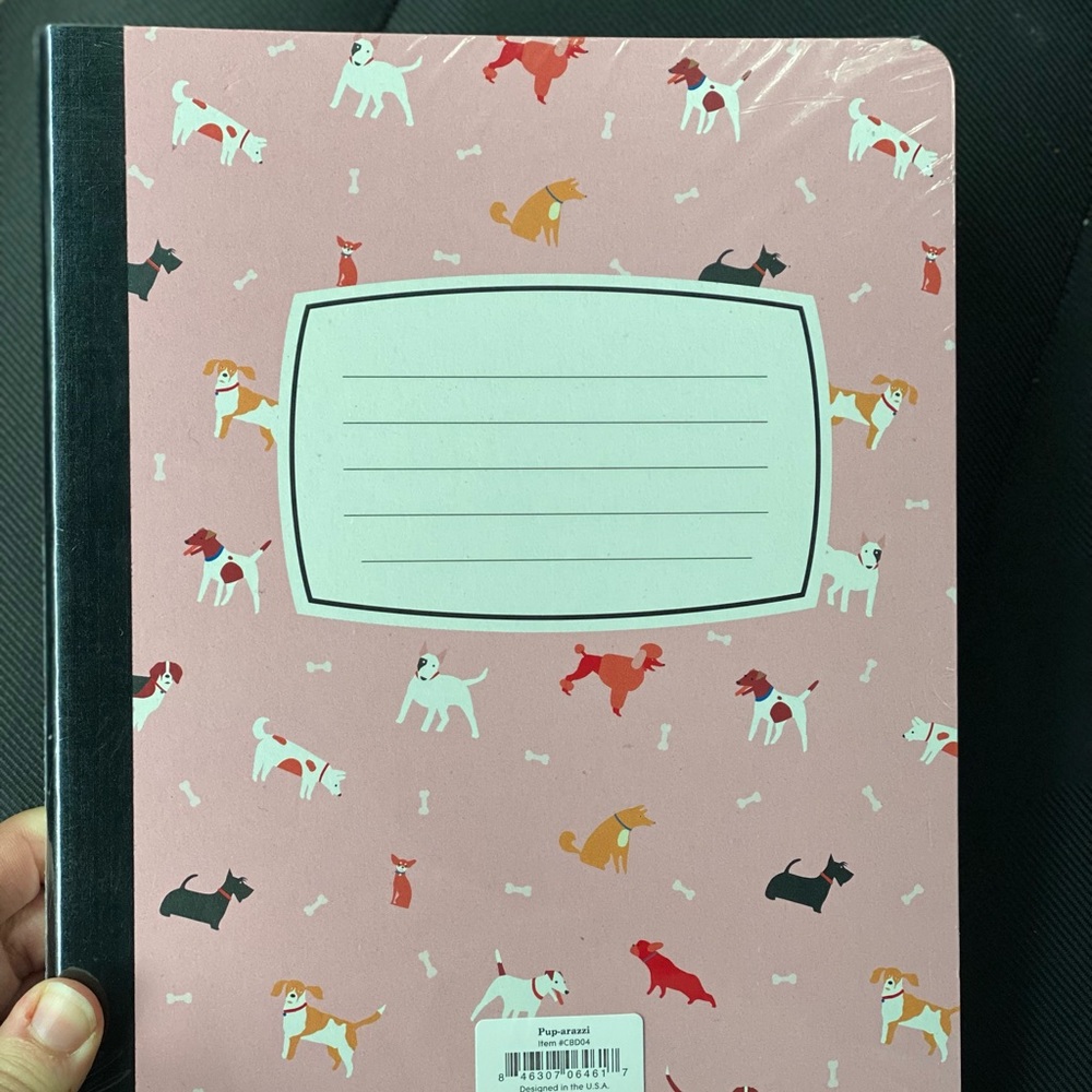 Multi Dog breed Composition book -bullterrier